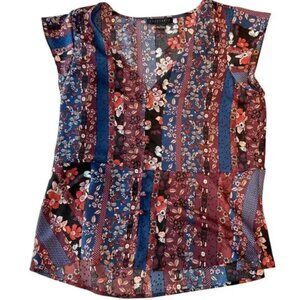 Sanctuary “Over the Moon” Peplum Top – Size L | Patchwork Boho Chic Cottagecore